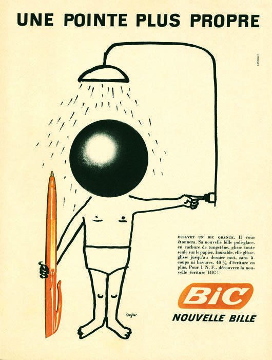 Décolletage Plastique Design Team. Bic Cristal® Ballpoint pen. 1950