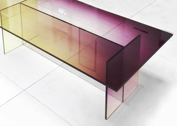 Germans Ermičs creates coloured glass furniture collection