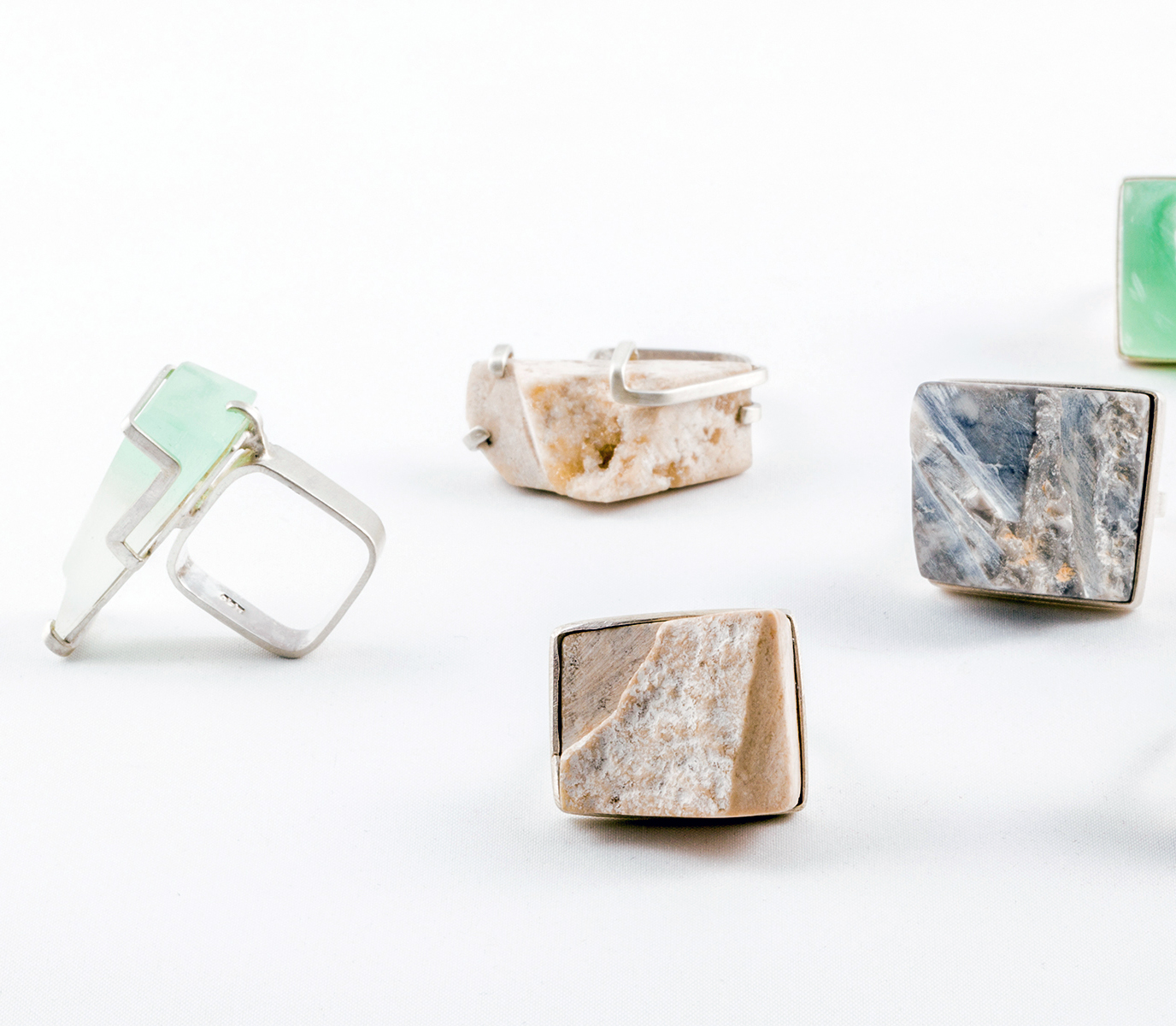 Jewelry Made From Stone, Resin, and Plastic Trash by Poleta Rodete