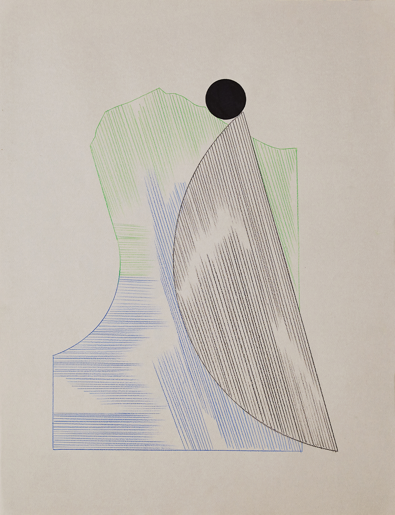 Ana Kras_Spomenik 1._Color Pencil on paper_Thin black handpainted wooden frame_51 * 66 cm