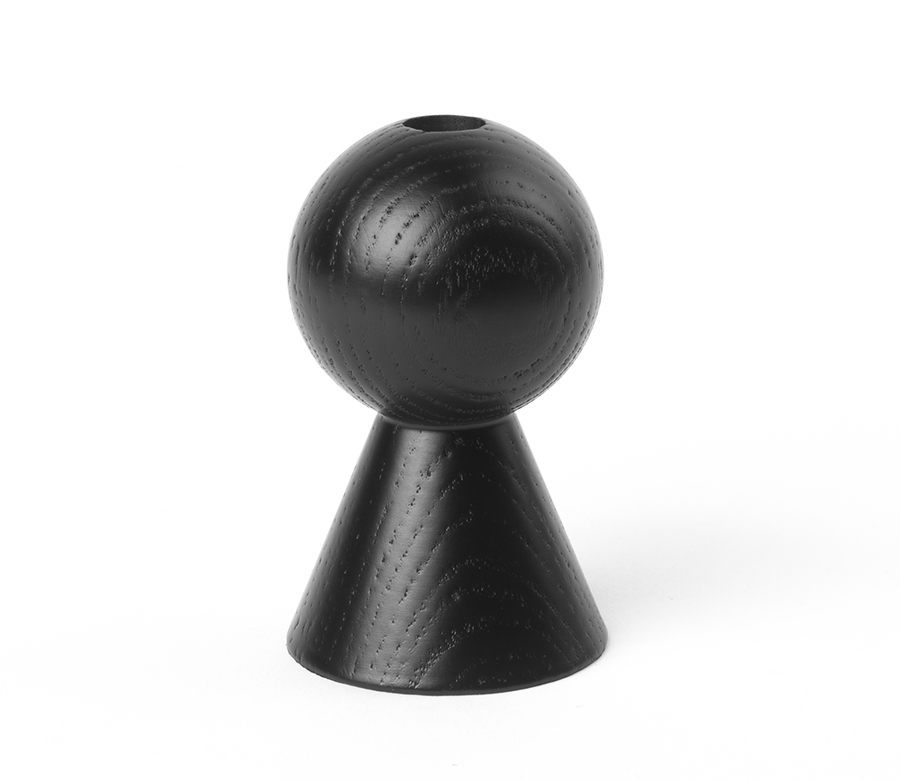 black bud vase by Cofield