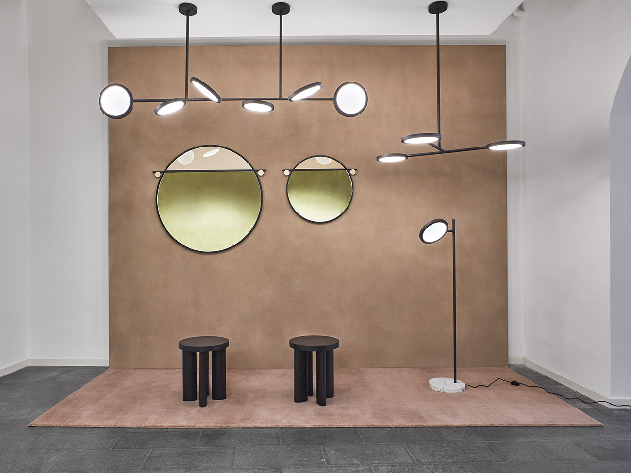 Matter Made - Discus Lights - Abal Mirrors - Orbit Stools