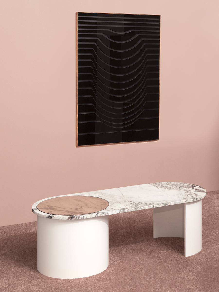 Marble Contour Coffee Table - photo by Charlie Schuck - 1