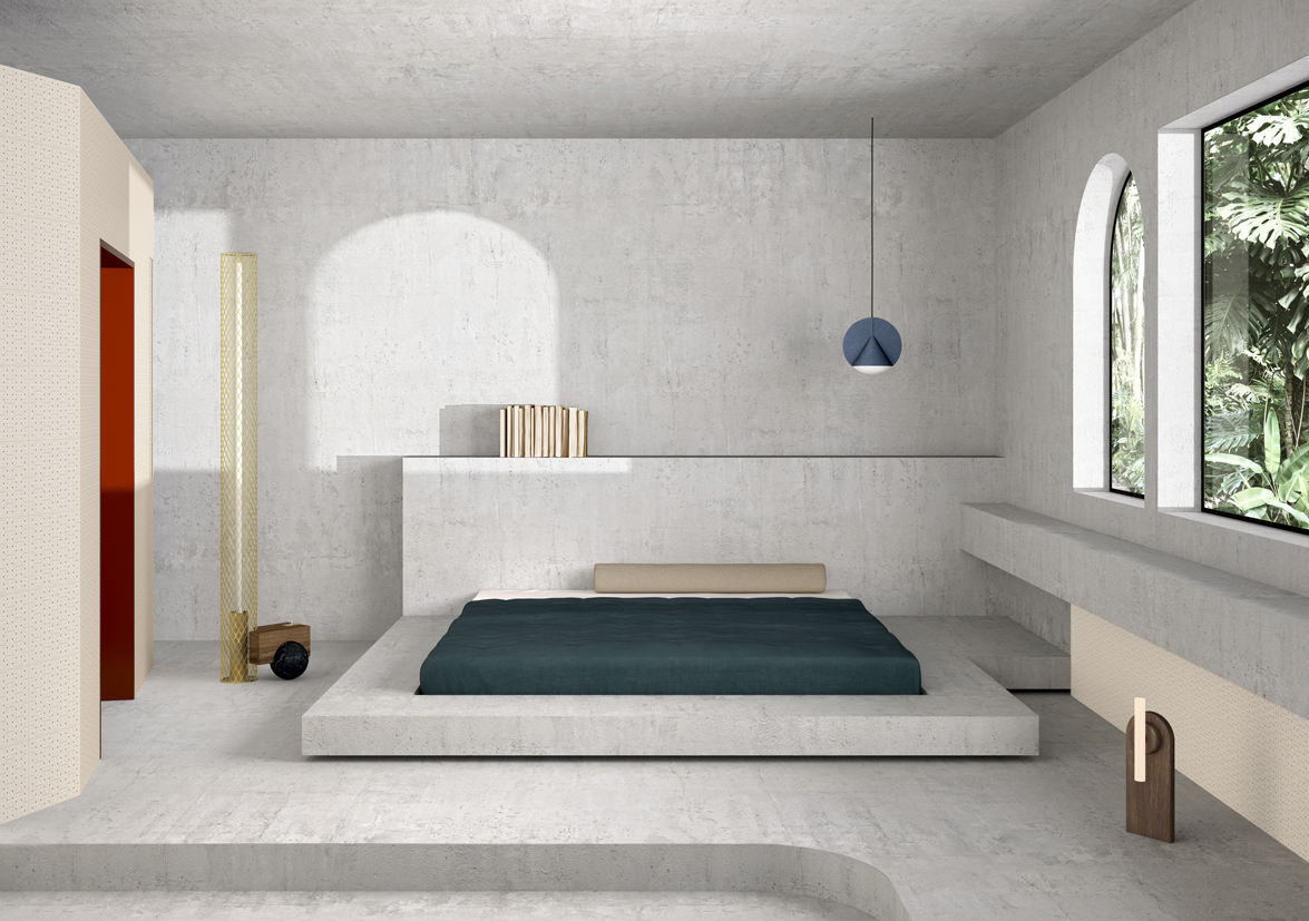 CeramicaVogue-Confetti-HouseOfTiles-MarcanteTesta-artdirection-styling-TerzoPiano-bedroom