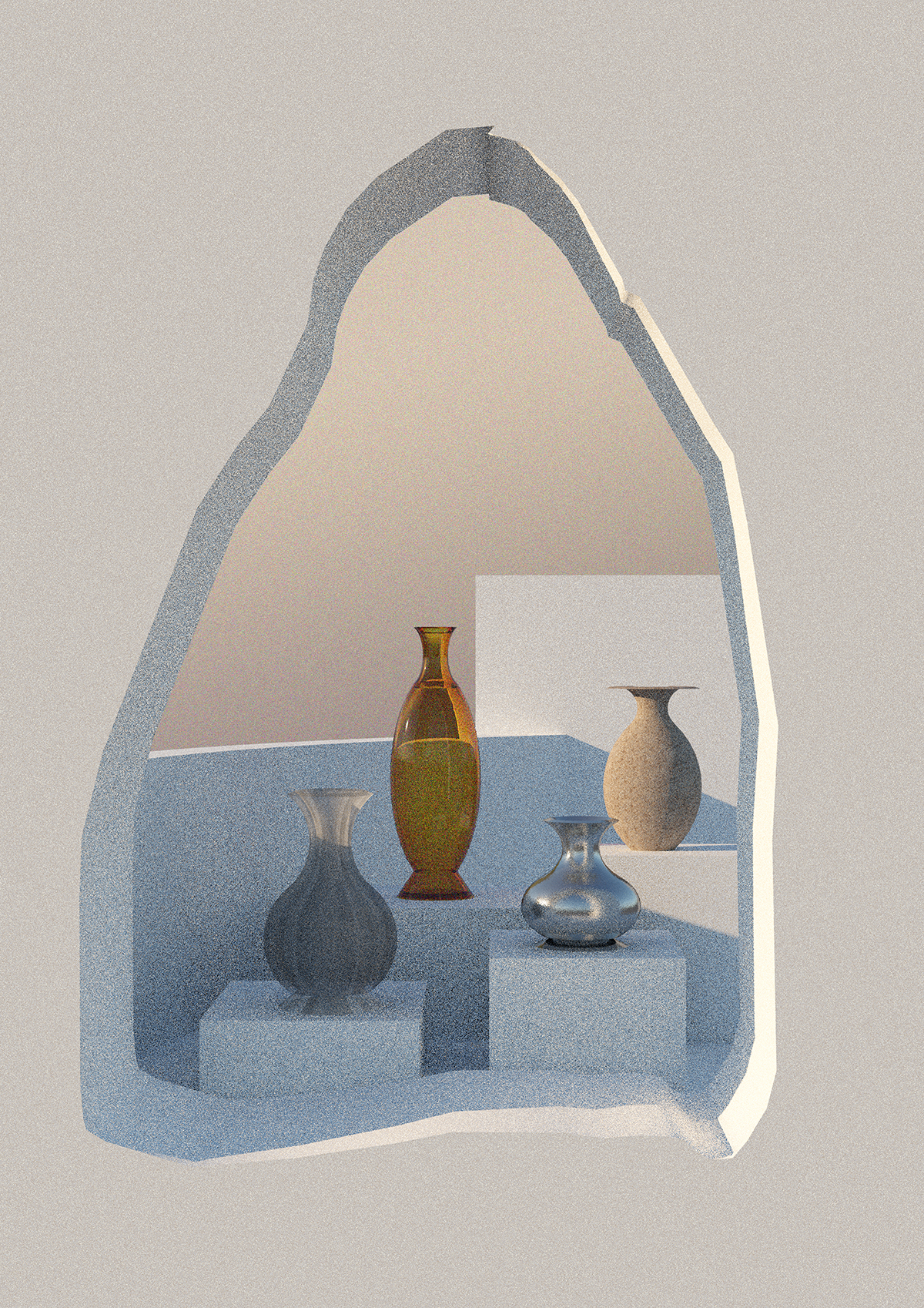 Ancora finestra con vasi (More window with vases)