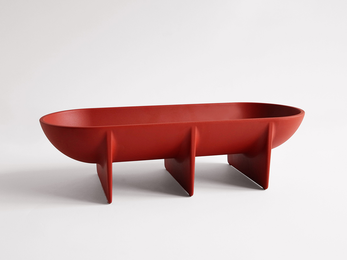 Cherry Red_Large Sienna Standing Bowl_Fort Standard