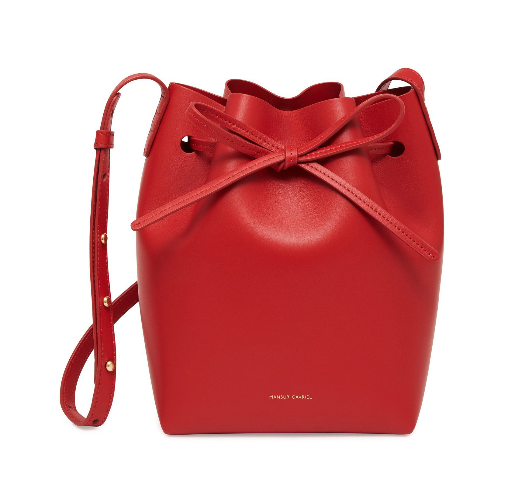 Cherry Red_Mini_Bucket_Bag_Flamma_Mansur_Gavriel