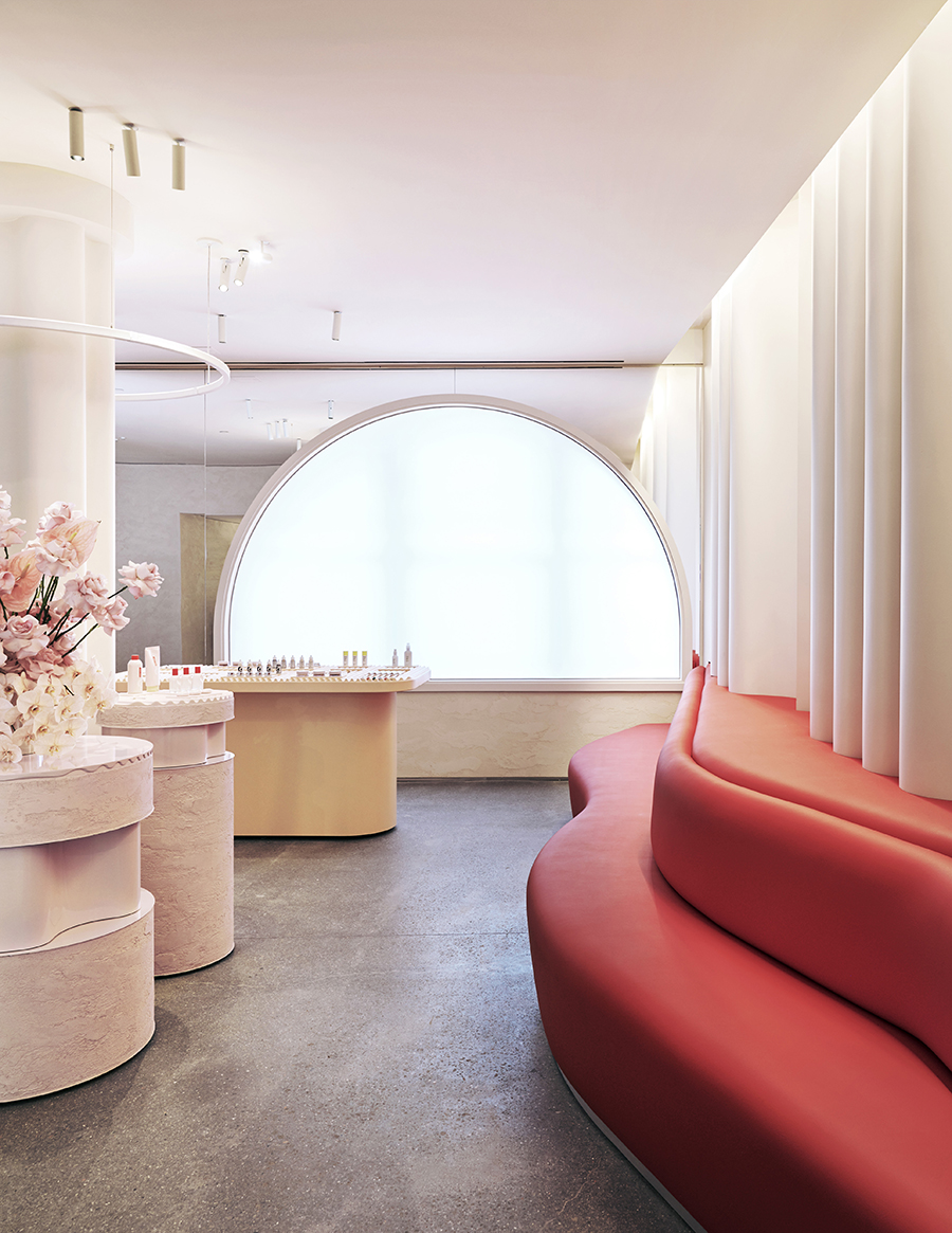 Glossier_Flagship_Red-couch_CG