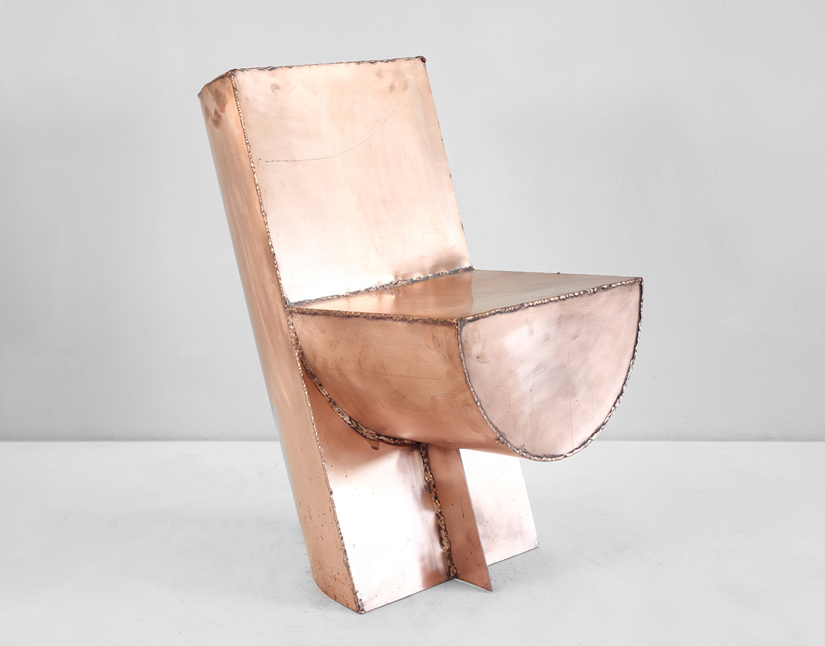 Greek_VoukenasPetrides_Two_half_tube_chair_copper