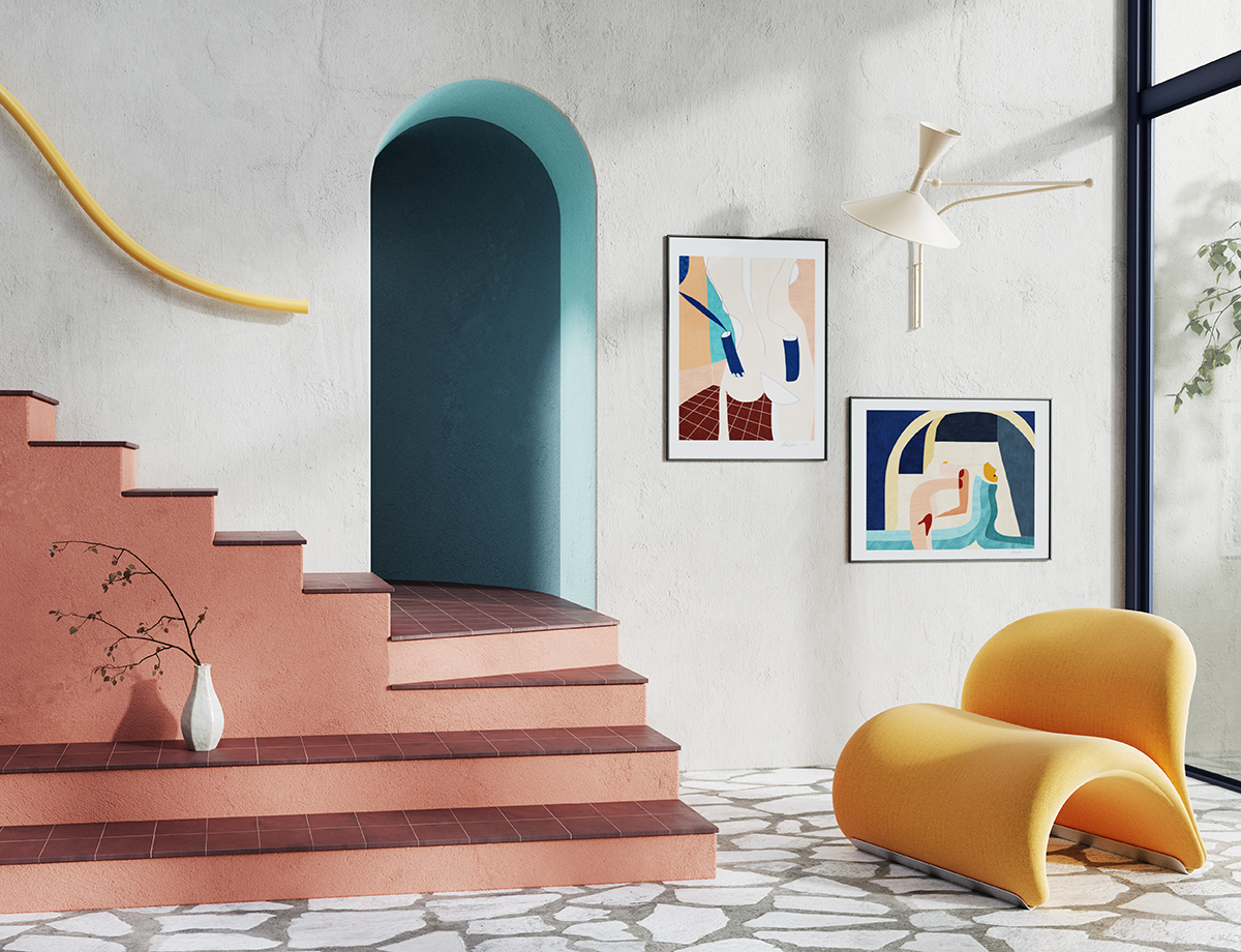 Juliette Wanty 3D rendered interiors