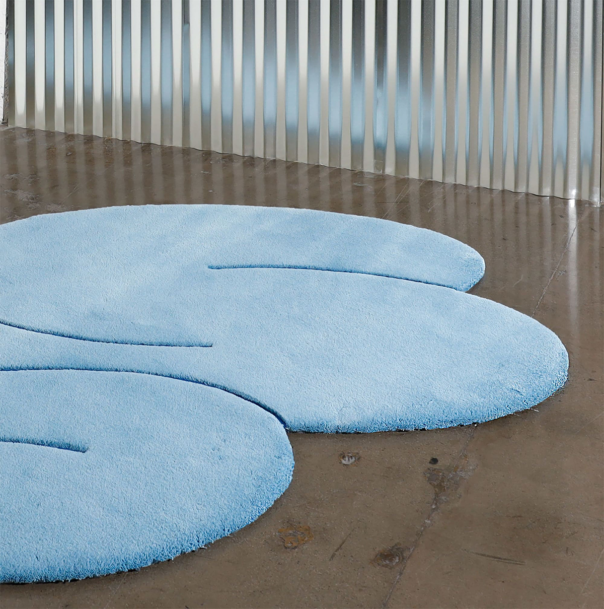 Okej_Blue Squiggle Rug