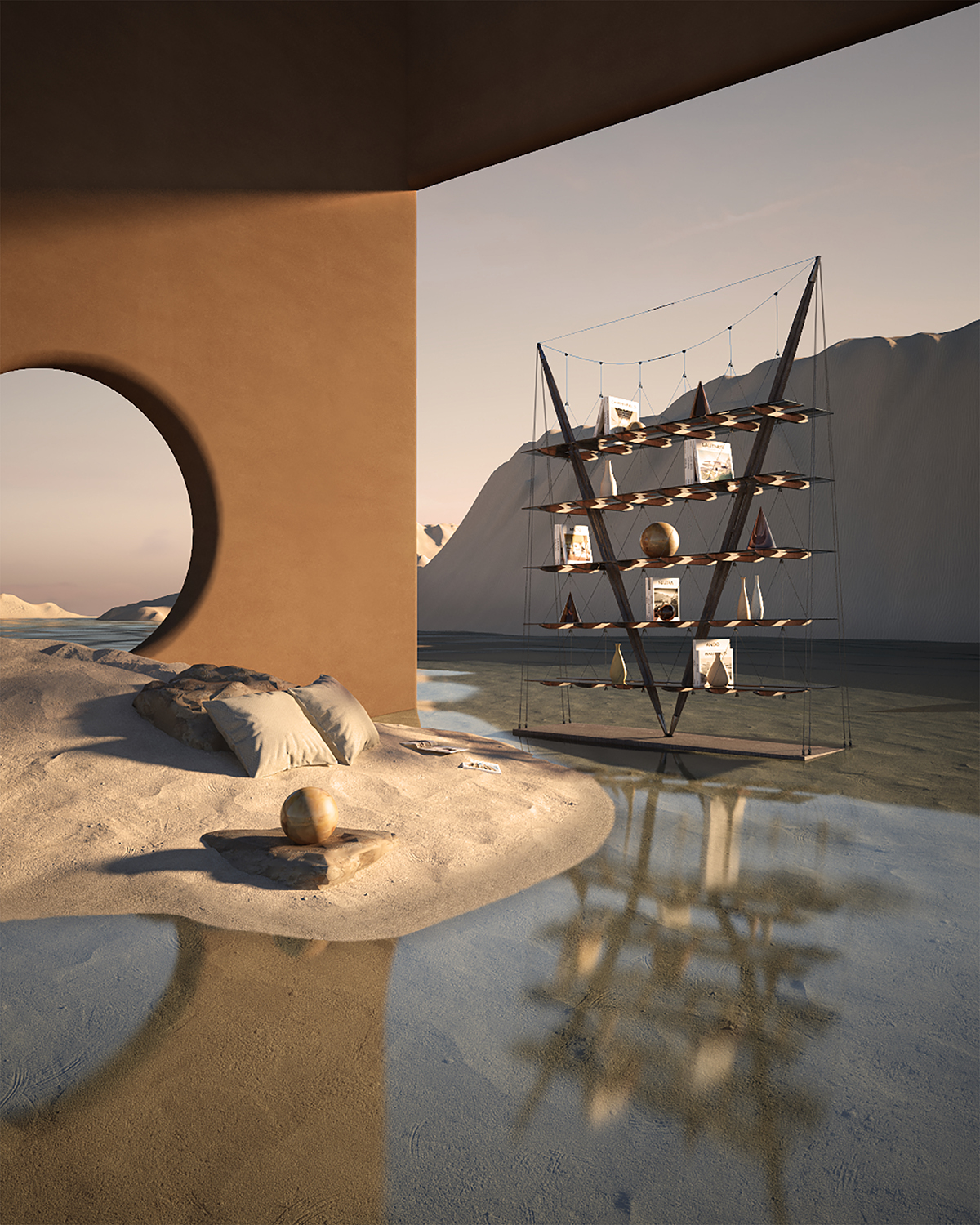3D rendered interiors Riccardo Fornoni