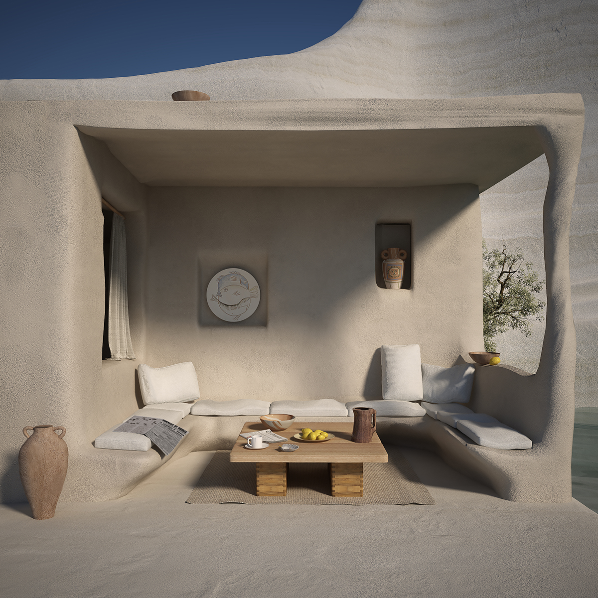 3D rendered interiors Riccardo Fornoni