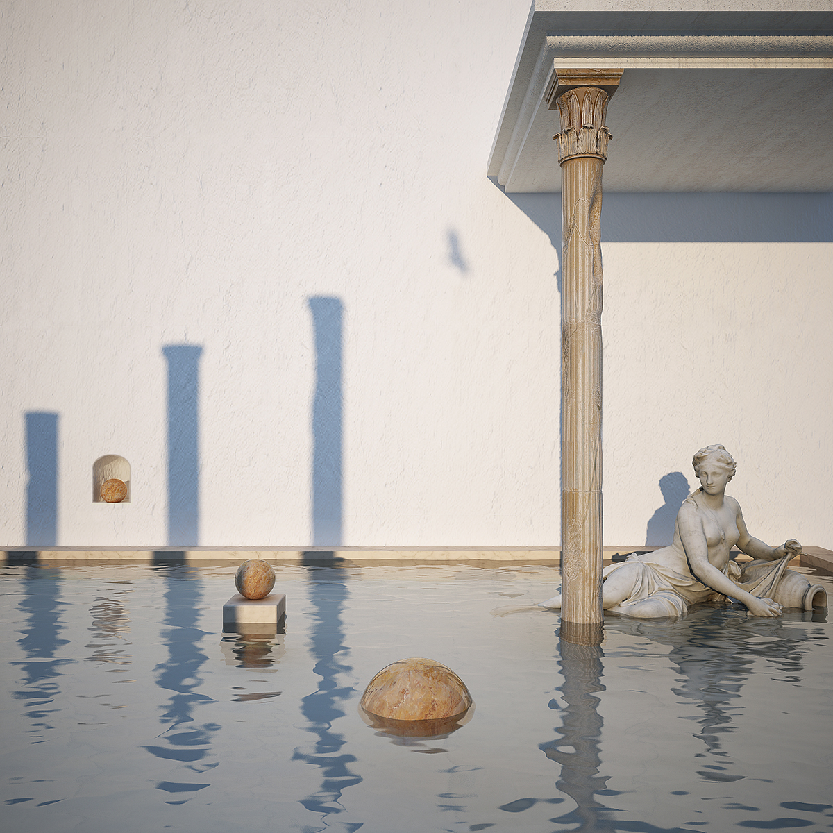 3D rendered interiors Riccardo Fornoni