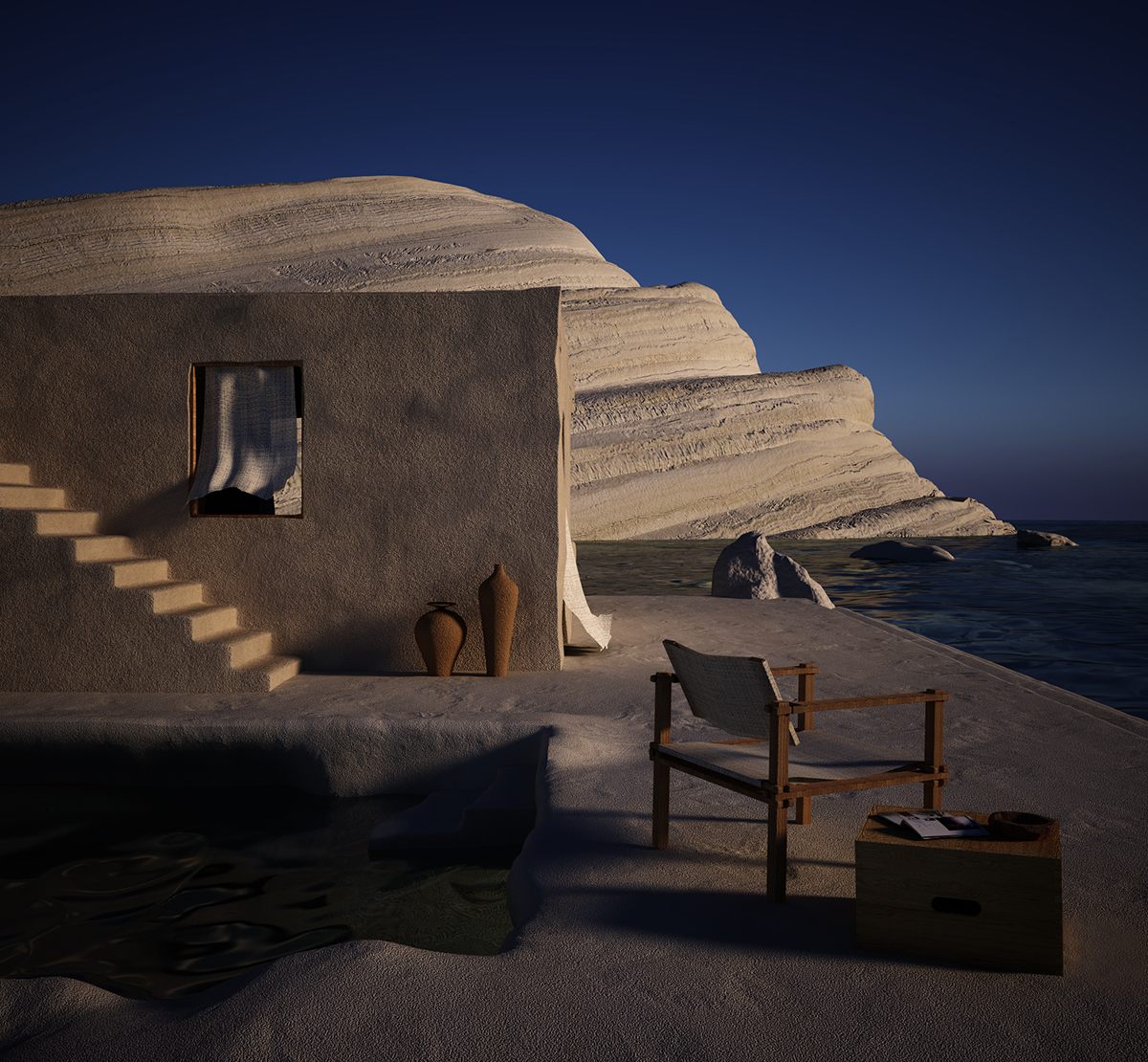 3D rendered interiors Riccardo Fornoni