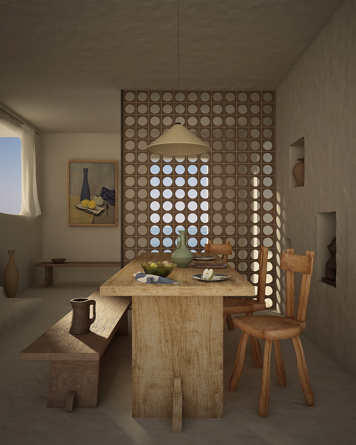 3D rendered interiors Riccardo Fornoni