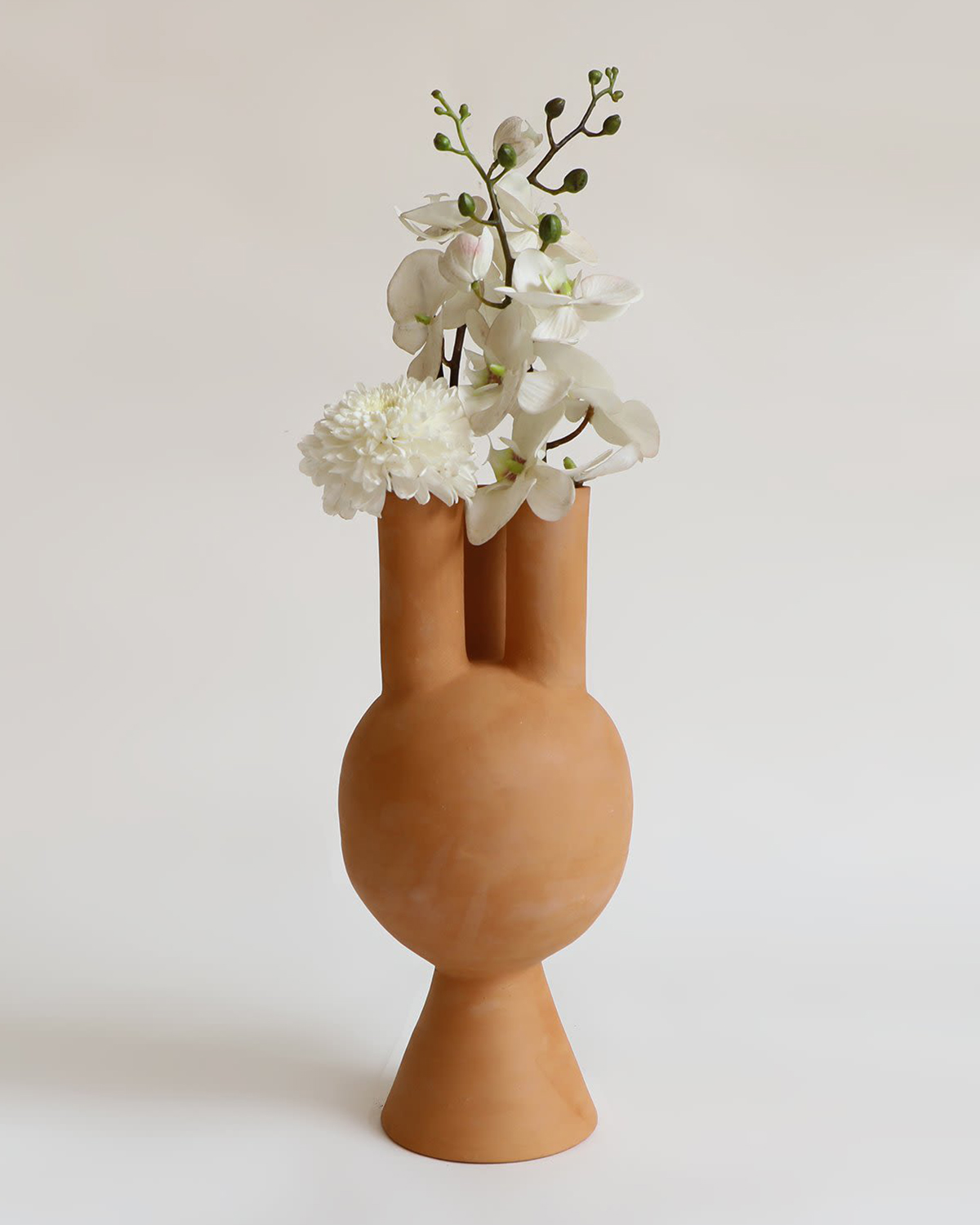 Wescover_Aman Khanna - V-neck Three Legged Terracotta Vase