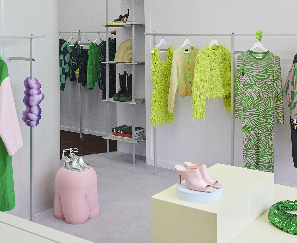 In Wang & First Shop Interior, Color and 3D-Printed Blobs Act as "Jewelry" the Space - Sight Unseen