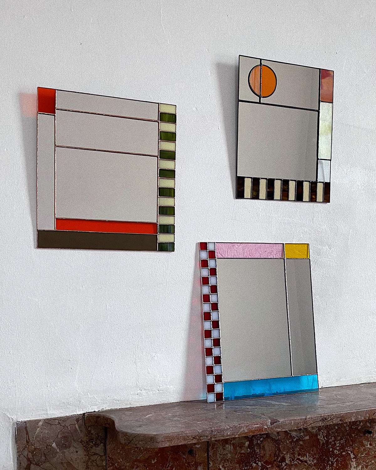 stained glass mirrors