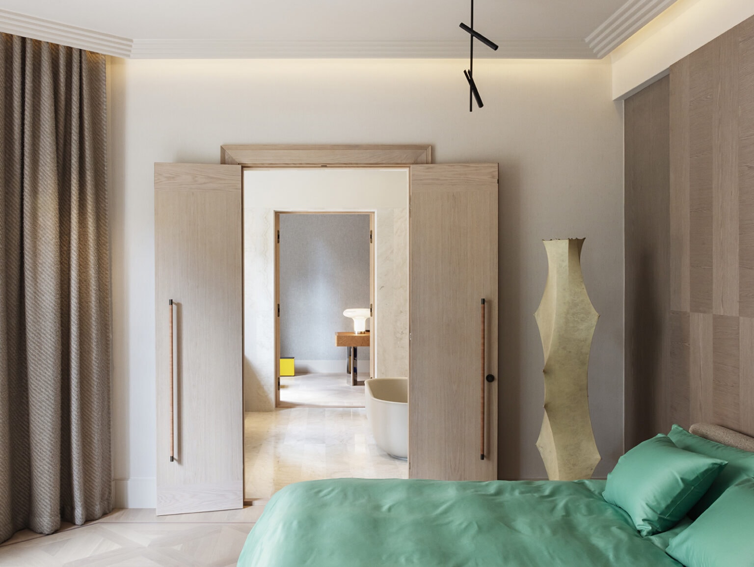 Image showcasing Note Design Studio Returns a Stockholm Apartment to Its Former Glory ...