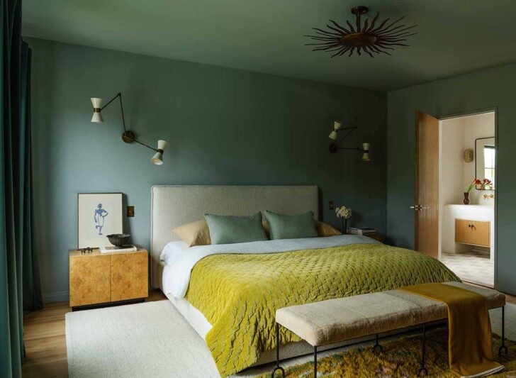 A Teal and Tobacco Study, a Pistachio Bedroom — David Lucido's ...